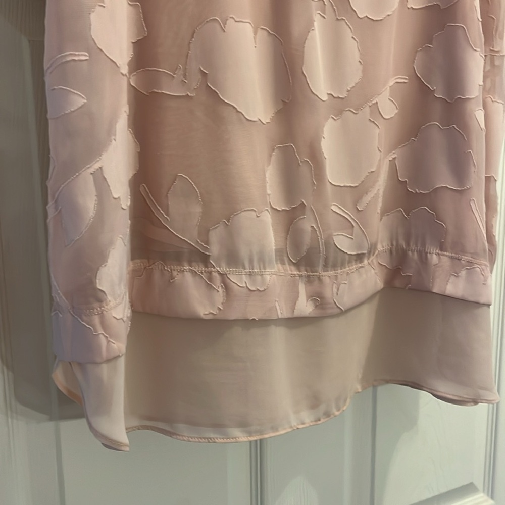 Ann Taylor XL Light Pink Cap Sleeve Blouse - Picture 4 of 8